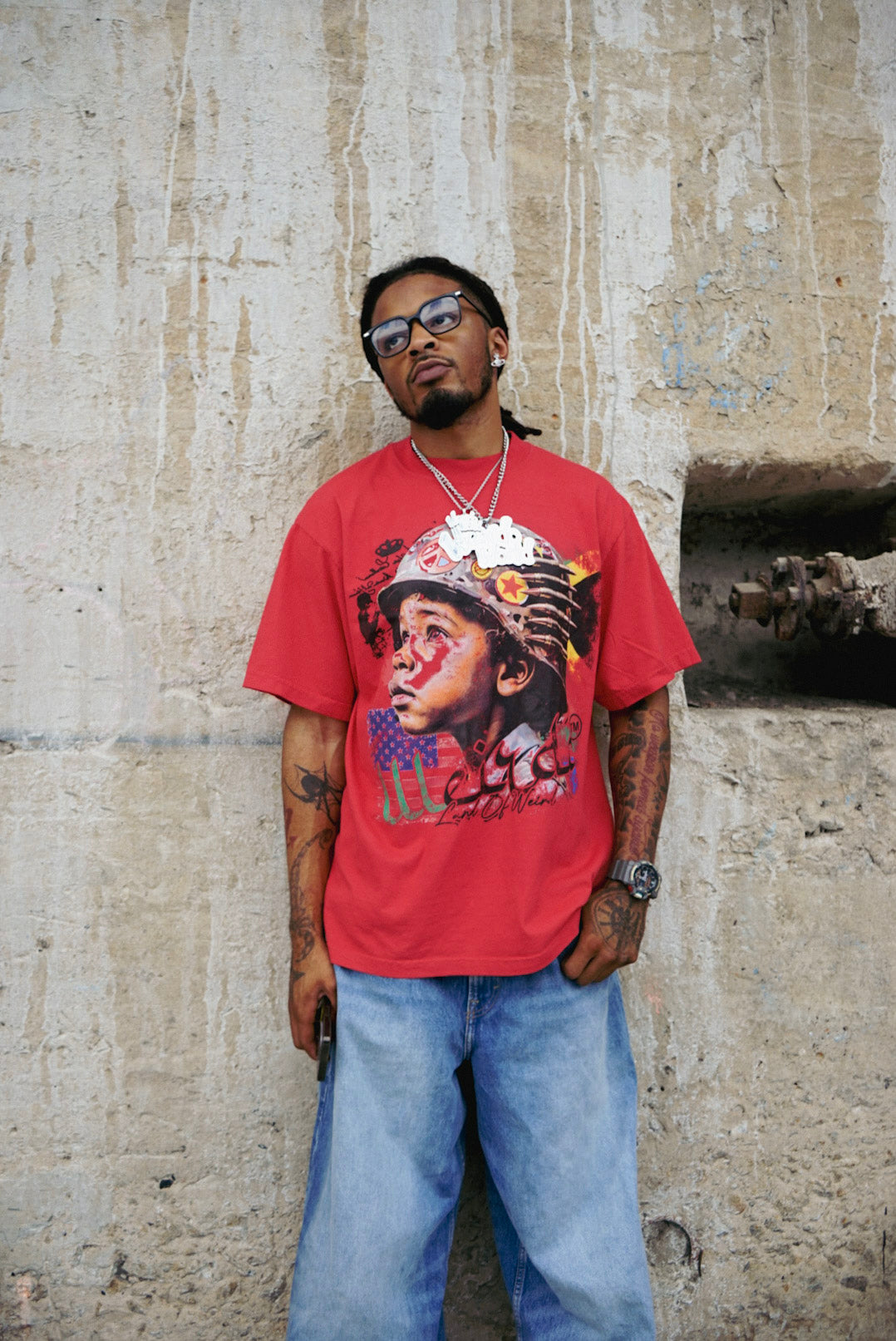 Red Weirdo War Tee