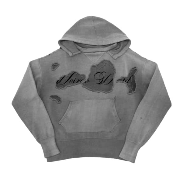Cursive Distressed Pullover