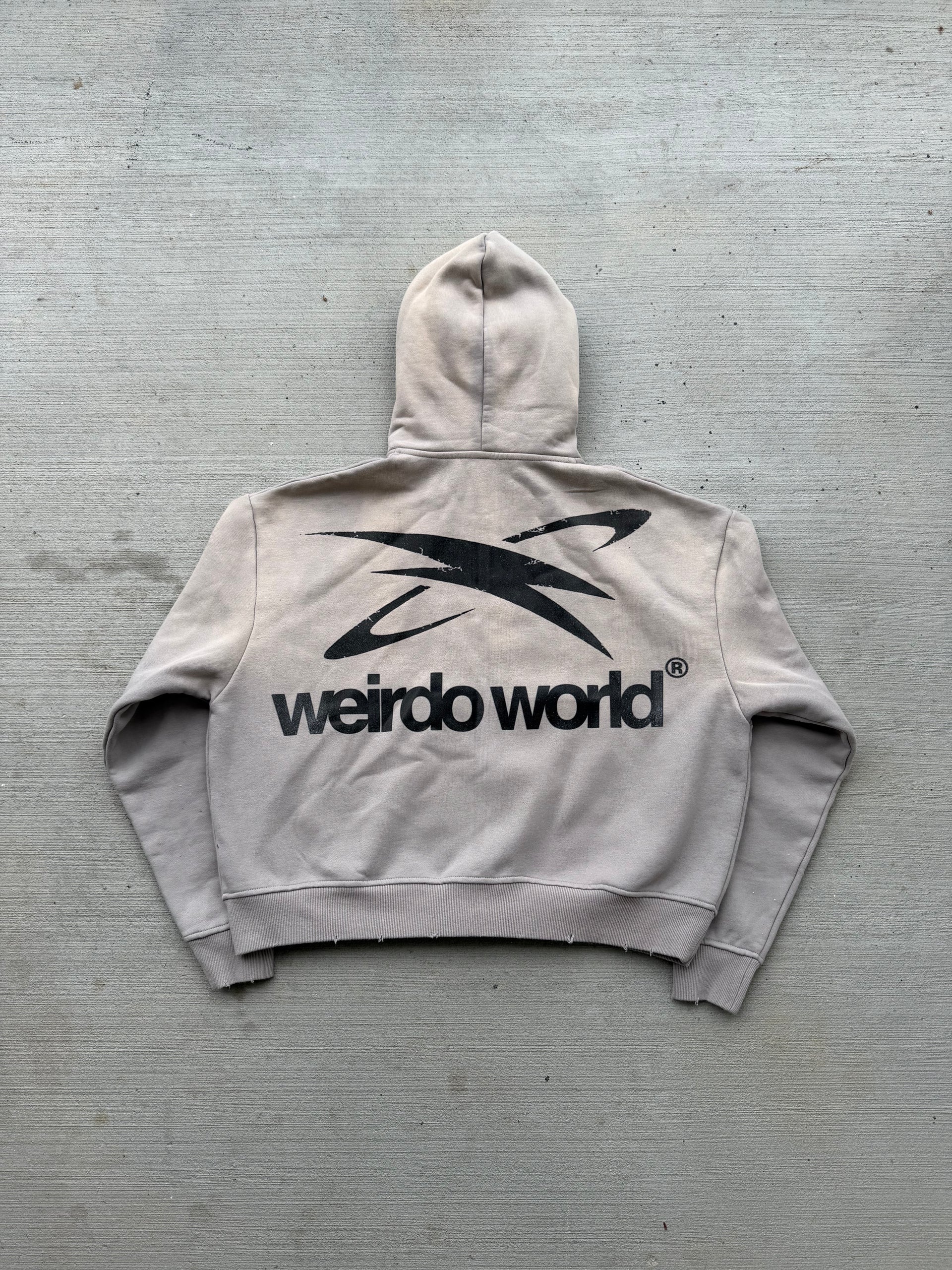 Distressed Logo Zip Up